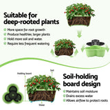 Darrahopens Home & Garden > Artificial Plants > Pots, Planters & Accessories Green Fingers 5 Tier Vertical Garden Planter, Stackable Planters with Wheels, Light Green, Garden Bed, Garden Tower Indoor Outdoor, Auto Drainage System, for Strawberries, Herbs, Flowers, Vegetables