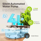Darrahopens Home & Garden > Artificial Plants > Pots, Planters & Accessories Hydroponics Plant Growing System 12 Pods Indoor Herb Garden Kit Led Light 4L WHITE