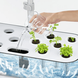 Darrahopens Home & Garden > Artificial Plants > Pots, Planters & Accessories Hydroponics Plant Growing System 12 Pods Indoor Herb Garden Kit Led Light 4L WHITE