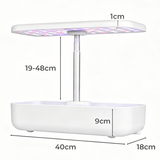 Darrahopens Home & Garden > Artificial Plants > Pots, Planters & Accessories Hydroponics Plant Growing System 12 Pods Indoor Herb Garden Kit Led Light 4L WHITE