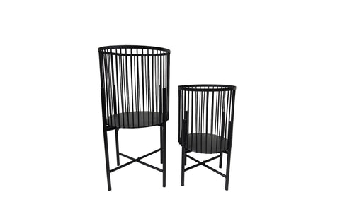 Darrahopens Home & Garden > Artificial Plants > Pots, Planters & Accessories Logan Planter - Set of 2 - Black