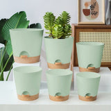 Darrahopens Home & Garden > Artificial Plants > Pots, Planters & Accessories Planters - Self-watering succulents - Set of 6 tabletop planters - Minimalist design