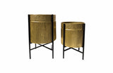 Darrahopens Home & Garden > Artificial Plants > Pots, Planters & Accessories Rex Gold Planter - Gold - Set of 2