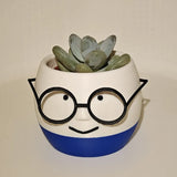Darrahopens Home & Garden > Artificial Plants > Pots, Planters & Accessories Simple and cute 3D printed flower pots with glasses – decorate your home with these!