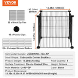 Darrahopens Home & Garden > Artificial Plants > Pots, Planters & Accessories VEVOR 5 Pack Plant Protector from Animals, 390 mm x 390 mm Chicken Wire Plant Protector, Plant Cages for Outdoor Plants, Flowers & Vegetables, Keeps Bunny Chicken Squirrels Out, 20pcs Metal Mesh