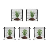 Darrahopens Home & Garden > Artificial Plants > Pots, Planters & Accessories VEVOR 5 Pack Plant Protector from Animals, 390 mm x 390 mm Chicken Wire Plant Protector, Plant Cages for Outdoor Plants, Flowers & Vegetables, Keeps Bunny Chicken Squirrels Out, 20pcs Metal Mesh