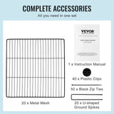 Darrahopens Home & Garden > Artificial Plants > Pots, Planters & Accessories VEVOR 5 Pack Plant Protector from Animals, 390 mm x 390 mm Chicken Wire Plant Protector, Plant Cages for Outdoor Plants, Flowers & Vegetables, Keeps Bunny Chicken Squirrels Out, 20pcs Metal Mesh