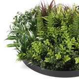 darrahopens Home & Garden > Artificial Plants Slimline Artificial Green Wall Disc Art 60cm Green Field UV Resistant (Black)