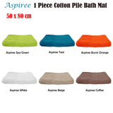 Darrahopens Home & Garden > Bathroom Accessories 1000GSM Aspiree Soft 100% Cotton Bath Mat 50 x 80 cm White