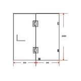 darrahopens Home & Garden > Bathroom Accessories 120 x 200cm Wall to Wall Frameless Shower Screen 10mm Glass By Della Francesca