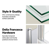 darrahopens Home & Garden > Bathroom Accessories 180° Pivot Door 6mm Safety Glass Bath Shower Screen 800x1400mm By Della Francesca