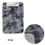 Darrahopens Home & Garden > Bathroom Accessories 2 Pce 2-Toned Extra Light Weighted Shaggy Fluffy Bath Mat Set Grey