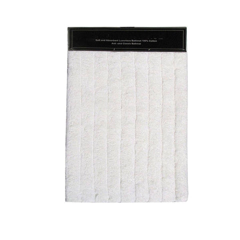 Darrahopens Home & Garden > Bathroom Accessories 2000GSM Soft & Absorbant 100% Cotton Bath Mat 50 x 80cm White