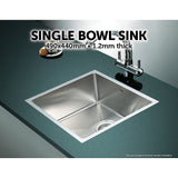 darrahopens Home & Garden > Bathroom Accessories 490x440mm Handmade Stainless Steel Undermount / Topmount Kitchen Laundry Sink with Waste
