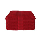 Darrahopens Home & Garden > Bathroom Accessories 650gsm Casual Elegance Set of 4 Cotton Bath Towels Red 78x136cm