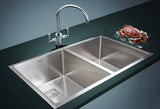 darrahopens Home & Garden > Bathroom Accessories 835x505mm Handmade 1.5mm Stainless Steel Undermount / Topmount Kitchen Sink with Square Waste
