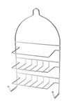 Darrahopens Home & Garden > Bathroom Accessories > Bath Caddies 12x 2-Tier Shower Caddy Bath Rack Chrome Hanging Hook Basket 25 x 10 x 43cm - Silver