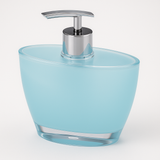 Darrahopens Home & Garden > Bathroom Accessories > Bath Caddies Oval Hand Pump Soap & Lotion Dispenser Empty Bottle in Blue