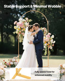 Darrahopens Home & Garden > Bathroom Accessories > Bath Caddies VEVOR Arch Backdrop Stand, 2.2 x 1.2 m, Stable Structure, Easy Assembly, 1 Set Gold Metal Arch Backdrop Stand for Wedding, Birthday Party, Graduation, Holiday Celebration, and Ceremony Decoration