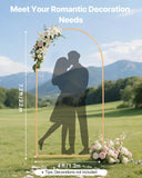 Darrahopens Home & Garden > Bathroom Accessories > Bath Caddies VEVOR Arch Backdrop Stand, 2.2 x 1.2 m, Stable Structure, Easy Assembly, 1 Set Gold Metal Arch Backdrop Stand for Wedding, Birthday Party, Graduation, Holiday Celebration, and Ceremony Decoration