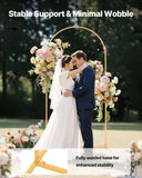 Darrahopens Home & Garden > Bathroom Accessories > Bath Caddies VEVOR Arch Backdrop Stand, 2 x 1 m, Stable Structure, Easy Assembly, 1 Set Gold Metal Arch Backdrop Stand for Wedding, Birthday Party, Graduation, Holiday Celebration, and Ceremony Decoration