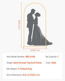 Darrahopens Home & Garden > Bathroom Accessories > Bath Caddies VEVOR Arch Backdrop Stand, 2 x 1 m, Stable Structure, Easy Assembly, 1 Set Gold Metal Arch Backdrop Stand for Wedding, Birthday Party, Graduation, Holiday Celebration, and Ceremony Decoration