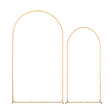 Darrahopens Home & Garden > Bathroom Accessories > Bath Caddies VEVOR Arch Backdrop Stand, Set of 2, 2.2 m and 1.8 m, Stable Structure, Easy Assembly, Gold Metal Arch Backdrop Stand with Cover for Wedding, Birthday Party, Celebration, and Ceremony Decoration