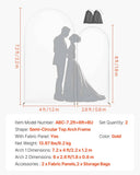Darrahopens Home & Garden > Bathroom Accessories > Bath Caddies VEVOR Arch Backdrop Stand, Set of 2, 2.2 m and 1.8 m, Stable Structure, Easy Assembly, Gold Metal Arch Backdrop Stand with Cover for Wedding, Birthday Party, Celebration, and Ceremony Decoration
