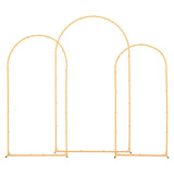 Darrahopens Home & Garden > Bathroom Accessories > Bath Caddies VEVOR Arch Backdrop Stand, Set of 3, 2.2/2/1.8 m , Stable Structure, Easy Assembly, Gold Metal Arch Backdrop Stand for Wedding, Birthday Party, Graduation, Holiday Celebration, and Ceremony Decoration