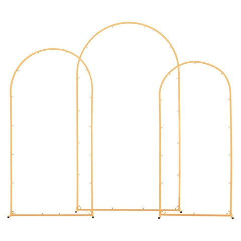 Darrahopens Home & Garden > Bathroom Accessories > Bath Caddies VEVOR Arch Backdrop Stand, Set of 3, 2.2/2/1.8 m , Stable Structure, Easy Assembly, Gold Metal Arch Backdrop Stand for Wedding, Birthday Party, Graduation, Holiday Celebration, and Ceremony Decoration