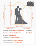 Darrahopens Home & Garden > Bathroom Accessories > Bath Caddies VEVOR Arch Backdrop Stand, Set of 3, 2.2/2/1.8 m , Stable Structure, Easy Assembly, Gold Metal Arch Backdrop Stand for Wedding, Birthday Party, Graduation, Holiday Celebration, and Ceremony Decoration