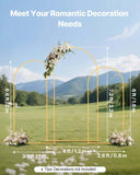 Darrahopens Home & Garden > Bathroom Accessories > Bath Caddies VEVOR Arch Backdrop Stand, Set of 3, 2.2/2/1.8 m , Stable Structure, Easy Assembly, Gold Metal Arch Backdrop Stand for Wedding, Birthday Party, Graduation, Holiday Celebration, and Ceremony Decoration