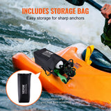 Darrahopens Home & Garden > Bathroom Accessories > Bath Caddies VEVOR Kayak Anchor Kit, 3.5 lb Paddle Board Anchor Kit with 26.2 ft/8 m Rope and Buoy, Folding Small Boat Anchor with Storage Bag and Snap Hook, Kayak Accessories for Kayaks, Small Boats, Canoes