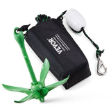 Darrahopens Home & Garden > Bathroom Accessories > Bath Caddies VEVOR Kayak Anchor Kit, 3.5 lb Paddle Board Anchor Kit with 26.2 ft/8 m Rope and Buoy, Folding Small Boat Anchor with Storage Bag and Snap Hook, Kayak Accessories for Kayaks, Small Boats, Canoes