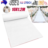Darrahopens Home & Garden > Bathroom Accessories > Bath Mats & Rugs 10X1.2M White Carpet Aisle Runner Wedding Party Event Decoration Mats Rugs