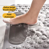 Darrahopens Home & Garden > Bathroom Accessories > Bath Mats & Rugs 2-Pack Khaki Eco-Friendly Bath Mat with Massage Points - Anti-Slip Suction Cup Safety Bathroom Rug (L Size 86.5X53x2 CM)