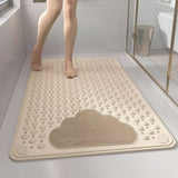 Darrahopens Home & Garden > Bathroom Accessories > Bath Mats & Rugs 2-Pack Khaki Eco-Friendly Bath Mat with Massage Points - Anti-Slip Suction Cup Safety Bathroom Rug (M Size 75.5X44x2 CM)