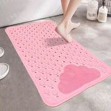 Darrahopens Home & Garden > Bathroom Accessories > Bath Mats & Rugs 2-Pack Pink Eco-Friendly Bath Mat with Massage Points - Anti-Slip Suction Cup Safety Bathroom Rug (M Size 75.5X44x2 CM)