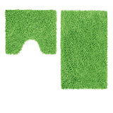 Darrahopens Home & Garden > Bathroom Accessories > Bath Mats & Rugs 2 Pce Shaggy Toggle 100% Cotton Bath Mat Set Green