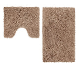 Darrahopens Home & Garden > Bathroom Accessories > Bath Mats & Rugs 2 Pce Shaggy Toggle 100% Cotton Bath Mat Set Mocha