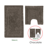 Darrahopens Home & Garden > Bathroom Accessories > Bath Mats & Rugs 2200GSM 2 Pce Axel 100% Cotton Bath Mat Set Chocolate