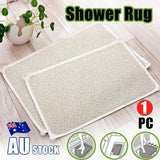Darrahopens Home & Garden > Bathroom Accessories > Bath Mats & Rugs Anti Slip Shower Mat Loofah Surface Bath Rug 70x40cm White PVC Bathroom Carpet