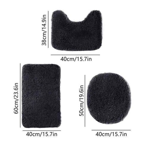 Darrahopens Home & Garden > Bathroom Accessories > Bath Mats & Rugs Bathroom Rugs Sets Black