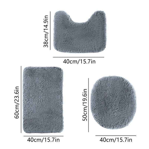 Darrahopens Home & Garden > Bathroom Accessories > Bath Mats & Rugs Bathroom Rugs Sets Grey