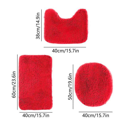 Darrahopens Home & Garden > Bathroom Accessories > Bath Mats & Rugs Bathroom Rugs Sets Red