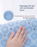 Black Round Non-Slip Massage Bath Mat 55×55cm