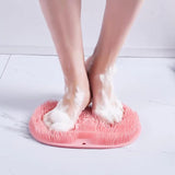 Darrahopens Home & Garden > Bathroom Accessories > Bath Mats & Rugs Blue Non-Slip Silicone Shower Massage Mat Back Scrubber with Suction Cups Exfoliating Bath Mat