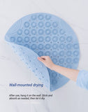 Darrahopens Home & Garden > Bathroom Accessories > Bath Mats & Rugs Blue Round Non-Slip Massage Bath Mat 30×30cm