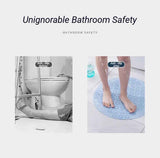 Blue Round Non-Slip Massage Bath Mat 55×55cm