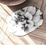 Darrahopens Home & Garden > Bathroom Accessories > Bath Mats & Rugs Elegant Floral Print Absorbent Floor Mat - Quick Dry, Non-Slip, Easy Clean Bathroom & Entryway Rug(Black and White)